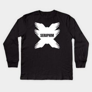 Seraphim Angel Wings Kids Long Sleeve T-Shirt